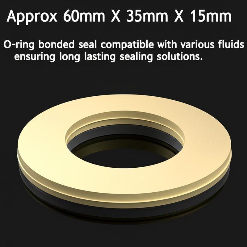 Approximativement 60 mm x 35 mm x 15 mm joints par anneau O, compatibles avec divers fluides, assurant une étanchéité durable